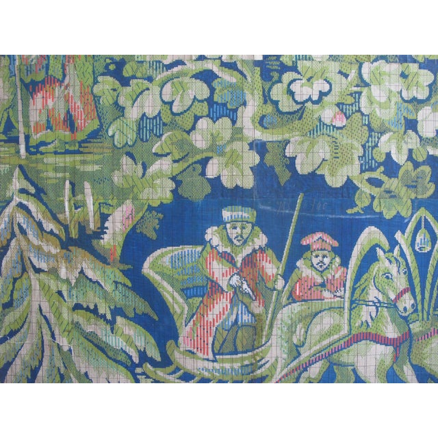 Blue Antique French Mural Design For Sale - Image 8 of 15