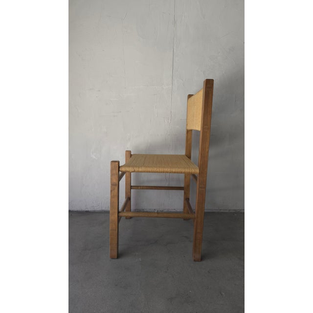 Vintage Rustic Danish European Oak and Rope Dining Chairs - Set of 6 For Sale - Image 9 of 12