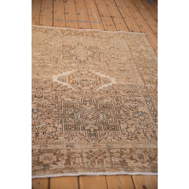 Textile Vintage Distressed Karaja Rug - 4'10" x 6'3" For Sale - Image 7 of 12