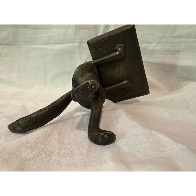 Vintage Fox Figurine Bronze Card Holder For Sale In New York - Image 6 of 8