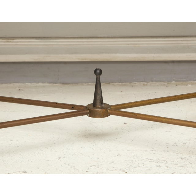 Bronze and Iron Coffee Table Inspired by Gilbert Poillerat For Sale In New York - Image 6 of 7