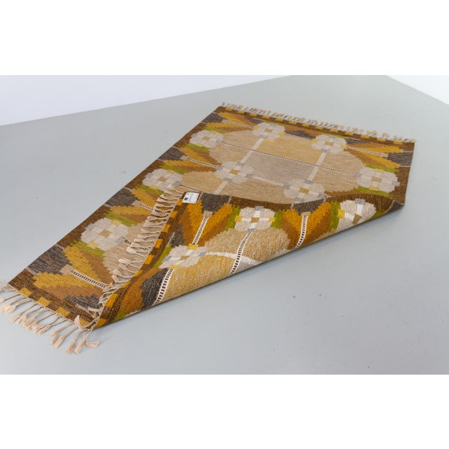 Vintage Swedish Röllakan Wool Rug by Ingegerd Silow for Axeco Svenska AB, 1950s For Sale - Image 16 of 18