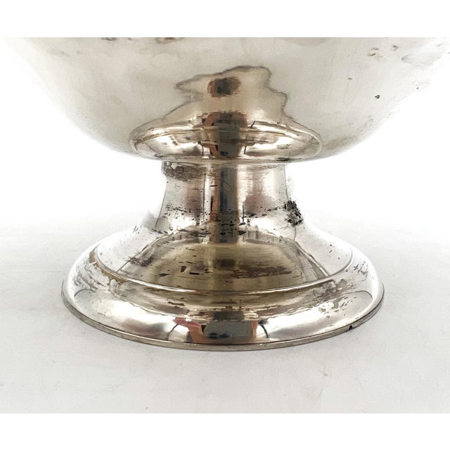 Vintage Silverplate Floral Repoussé Pedestal Candy/ Nut Bowl – Traditional / Hollywood Regency For Sale - Image 13 of 13