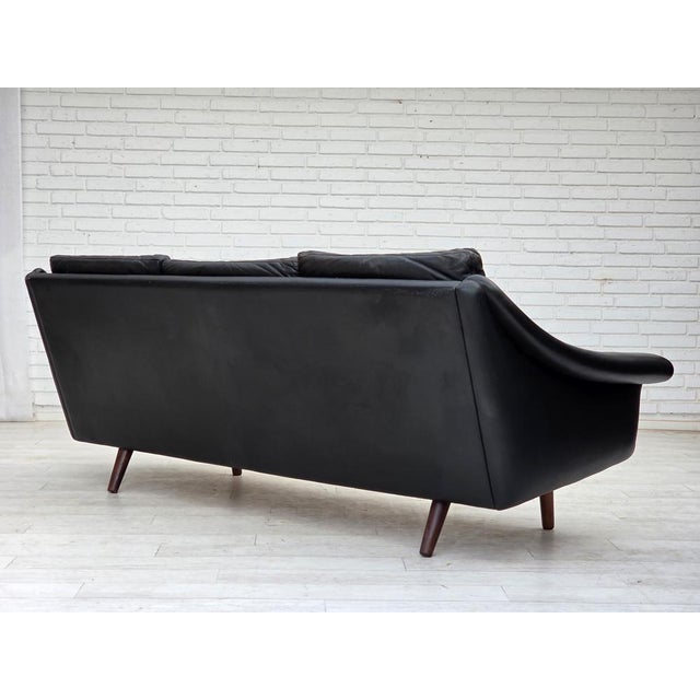 Vintage Danish Three-Seater Sofa in Leather by Aage Christensen, 1960s For Sale - Image 11 of 18