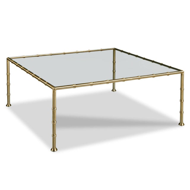 Celerie Kemble for Woodbridge Lacoste Coffee Table in Satin Brass Finish For Sale In Greensboro - Image 6 of 6
