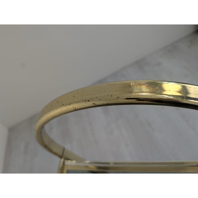 Hollywood Regency Italian Mobile Brass Bar, 1970s For Sale - Image 12 of 16
