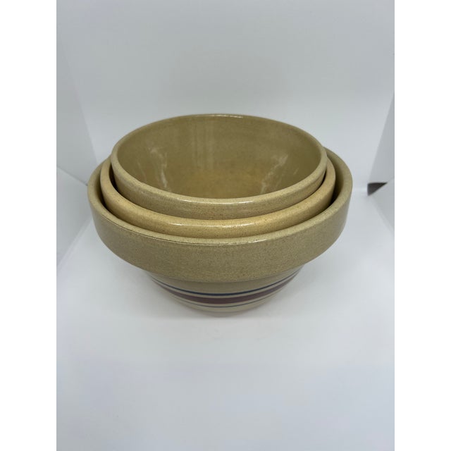 Roseville Pottery Mixing Bowls Set of 3 For Sale In Savannah - Image 6 of 9
