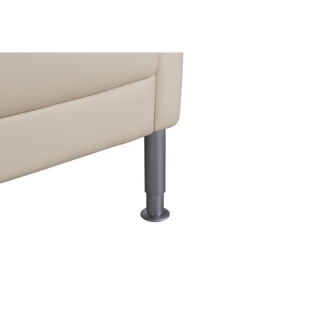 Animal Skin Cream Leather Nimbus Three-Seater Sofa with Manual Function from Intertime For Sale - Image 7 of 18