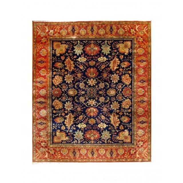 Traditional 2020s Navy Tabriz Rug For Sale - Image 3 of 3