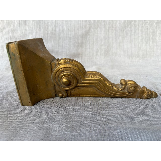 Gold Vintage Gold Resin Candleholder Sconces a Pair For Sale - Image 8 of 17