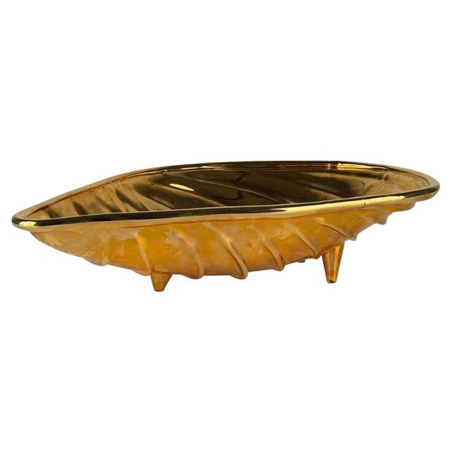 Large Sculptural Shell Centerpiece in Glazed Ceramic, 1970s For Sale - Image 14 of 14