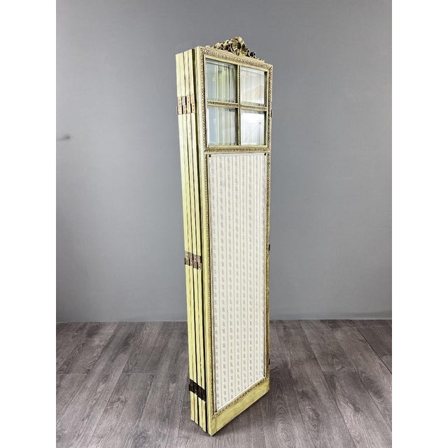 19th Century Louis XVI Style 5-Panel Screen For Sale - Image 10 of 12