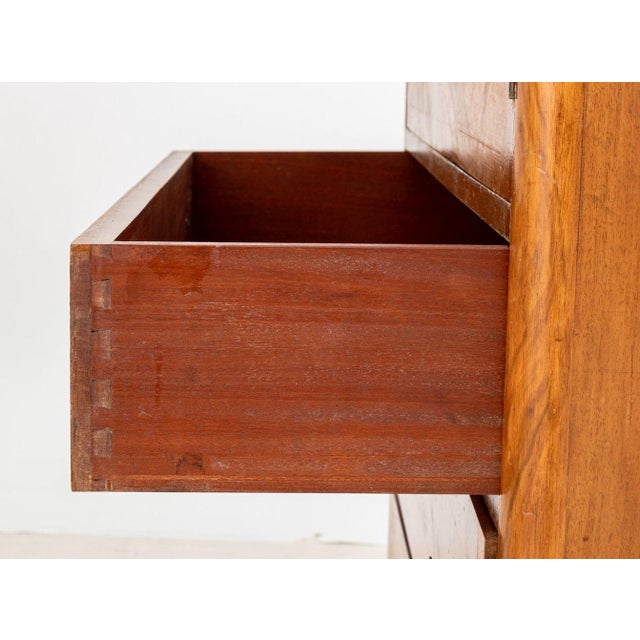 Art Deco Walnut Linen Press, 1930s For Sale - Image 4 of 6