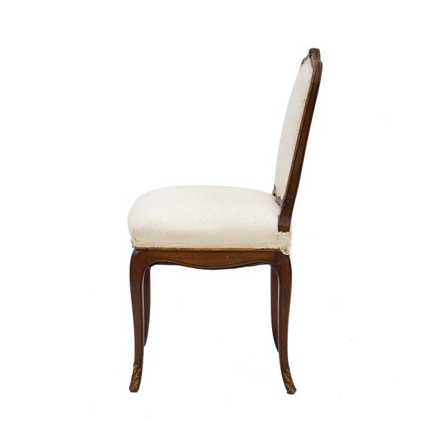 French Style Side Chair With Carved Frame Chairish