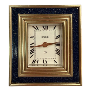 1960s Gucci Lapis Lazuli Desk Clock With Alarm