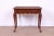 Brown Ethan Allen Queen Anne Cherry Wood Tea Table or Occasional Side Table For Sale - Image 8 of 13