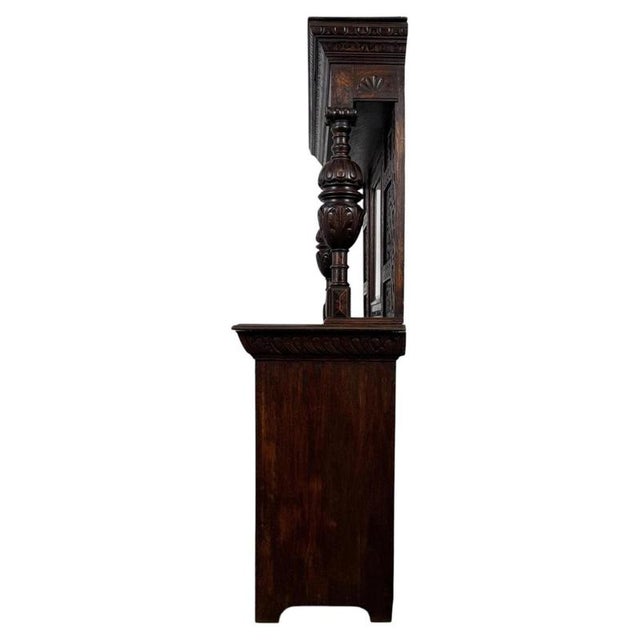 19th Century Victorian English Carved Oak Sideboard For Sale - Image 12 of 13