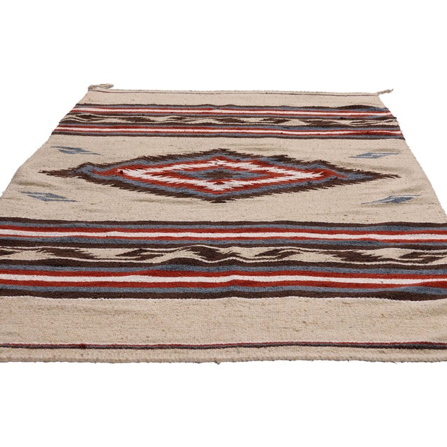 Mid-Century Modern Vintage Oaxacan Zapotec Rug, 04'00 X 06'06 For Sale - Image 3 of 10