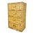 Vintage Woven Caning Wrapped Rattan Tall Dresser For Sale