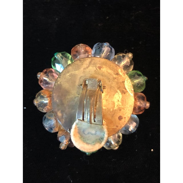 1950s West Germany Pastel Glass Beaded Earrings - 2 Pieces For Sale - Image 10 of 10