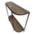 Modern Rounded Taupe Marble & Iron Console Table For Sale - Image 11 of 12