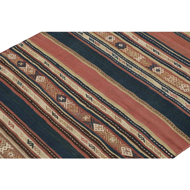 Rug & Kilim 1950s Vintage Shahsavan Persian Kilim With Geometric Patterns by Rug & Kilim For Sale - Image 4 of 8