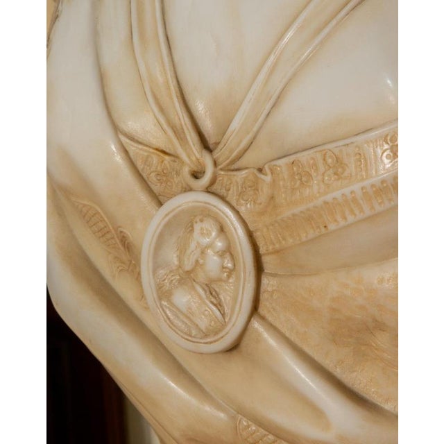 Unknown, Bust of Marie Antoinette, Carrara Marble For Sale - Image 5 of 9