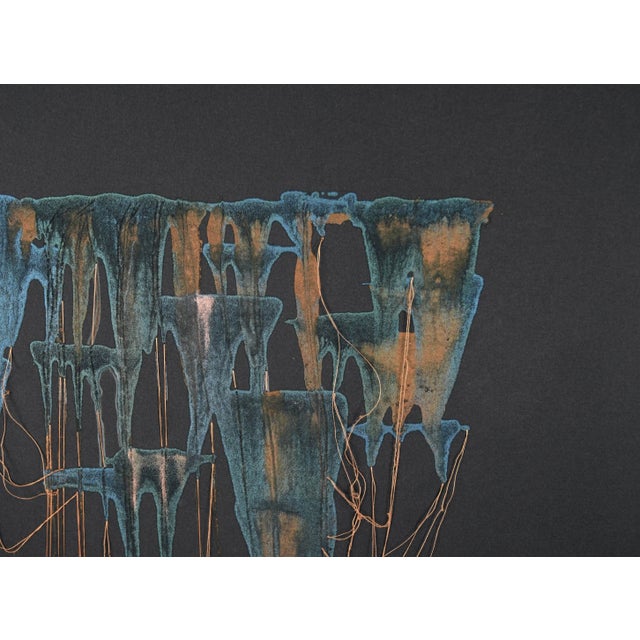 Dripping Kimono With Copper Colored Threads by Patricia A. Pearce For Sale - Image 4 of 9