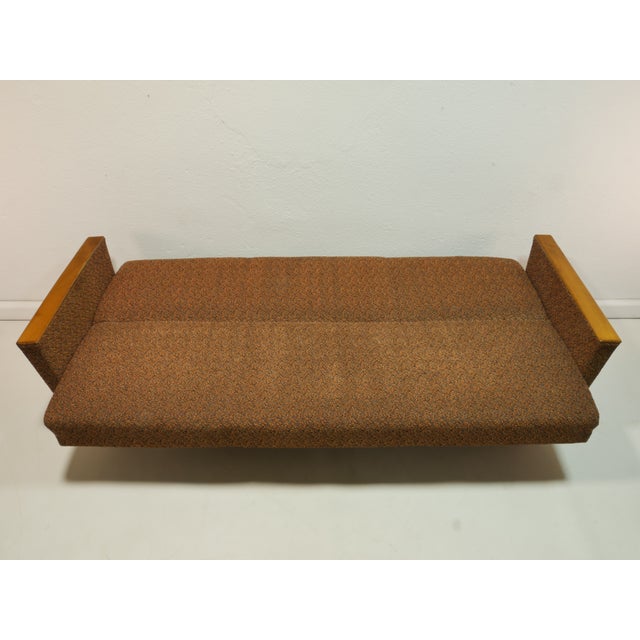 Brown Mid-Century Modern Sofa with Sleeping Function, 1960s For Sale - Image 8 of 13