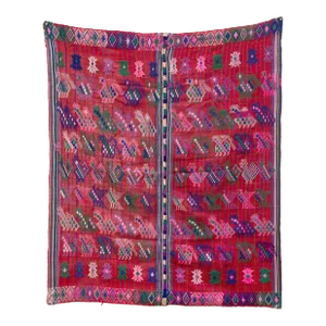 Vintage Colorful Mayan Huipil Panel