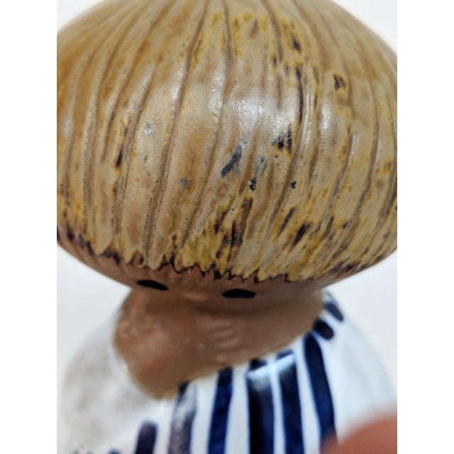 Lisa Larson Gustavsberg Sweden Malin Boy With Teddy Bear Figurine For Sale - Image 11 of 12