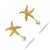 Early 21st Century Ocean Spirit Starfish Pearl Gold Earrings, A Pair For Sale - Image 5 of 6