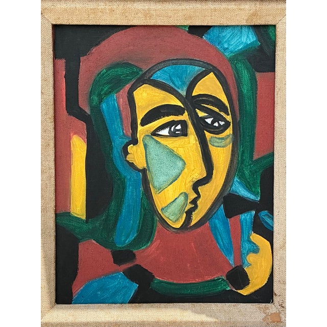 Vintage Original Figurative Oil on Canvas For Sale In West Palm - Image 6 of 12