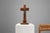 French Oak and Copper Crucifix, 1920 For Sale - Image 3 of 13