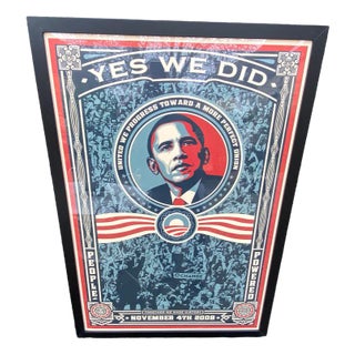 Obama Yes We Did Poster by Shepard Fairey, 2008 For Sale
