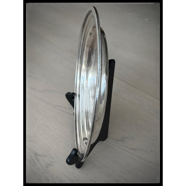 1950s Antique Silver Plate Platter Diplomat Hotel Miami 10” For Sale - Image 5 of 12