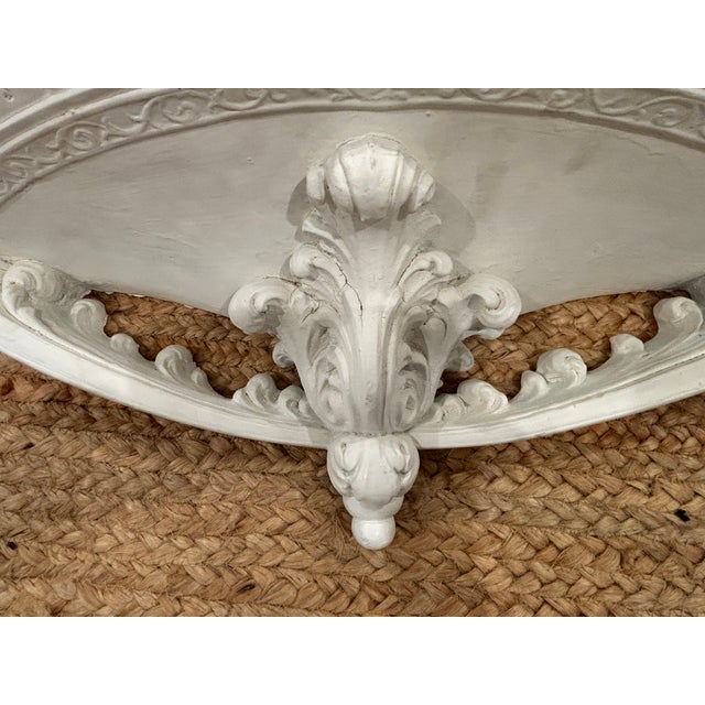 Mid 20th Century Vintage Neoclassical Architectural Plaster Wall Shelf For Sale - Image 5 of 16