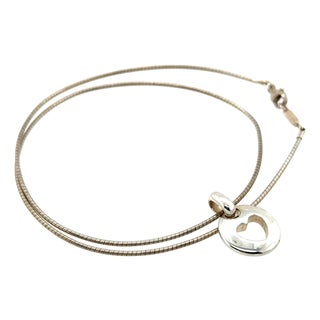 Tiffany & Co. Sterling Silver Vintage Pierced Heart Pendant Choker Necklace 7.15g For Sale