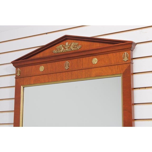 Traditional Vintage Mahogany Pediment Top Wall Mirror For Sale - Image 3 of 14