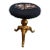 Early 20th Century Louis XV Style Petit Point Upholstered Cast Iron Base Stool For Sale