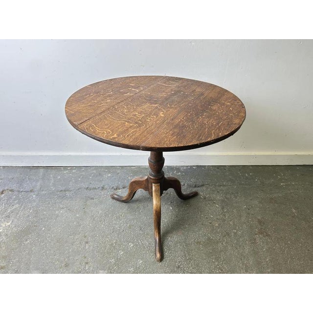 19th Century Oak Tilt-Top Occasional Table with Tripod Base For Sale - Image 3 of 8