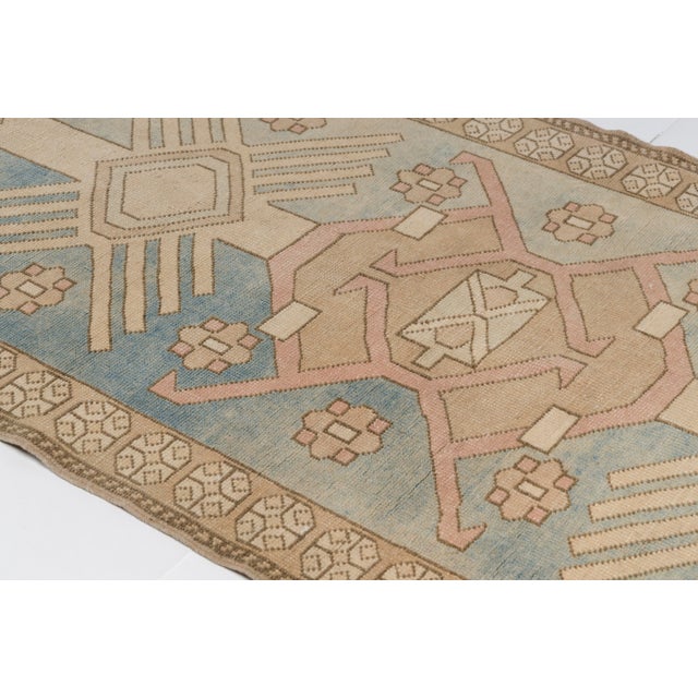 Turkish Oushak Vintage Hallway Runner For Sale - Image 3 of 8