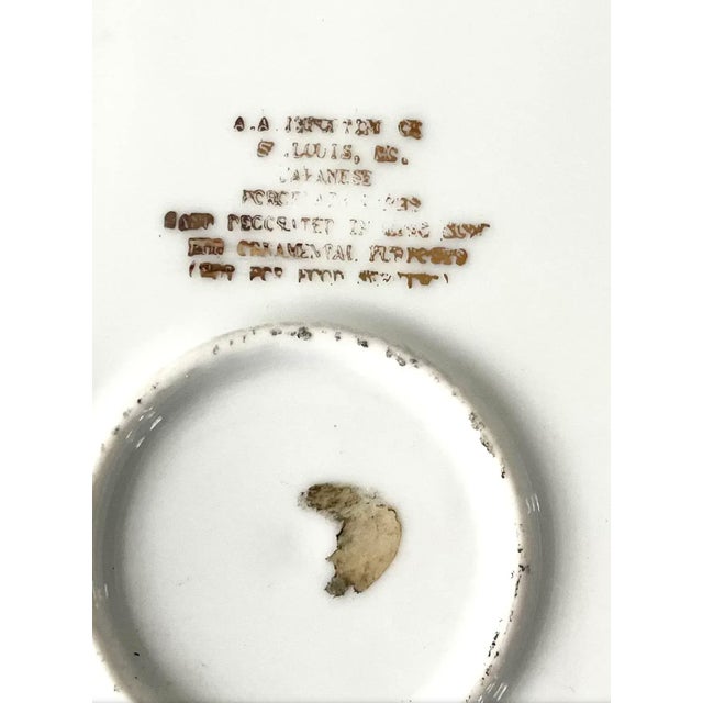 Vintage Japanese Porcelain Decorative Platter - Stamped For Sale - Image 4 of 7