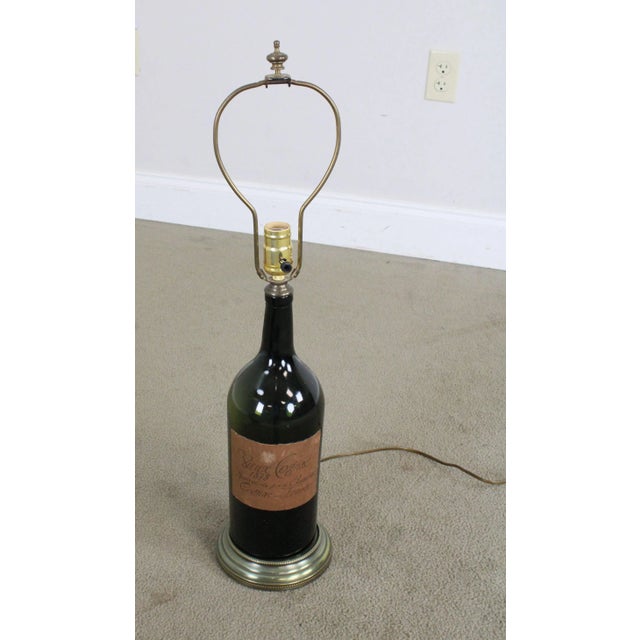 Quality Single Light Deep Green Glass Bottle Label "Vieux Cognac 1878 Reserve De J. R. C. Rumasson Cognac - France"...