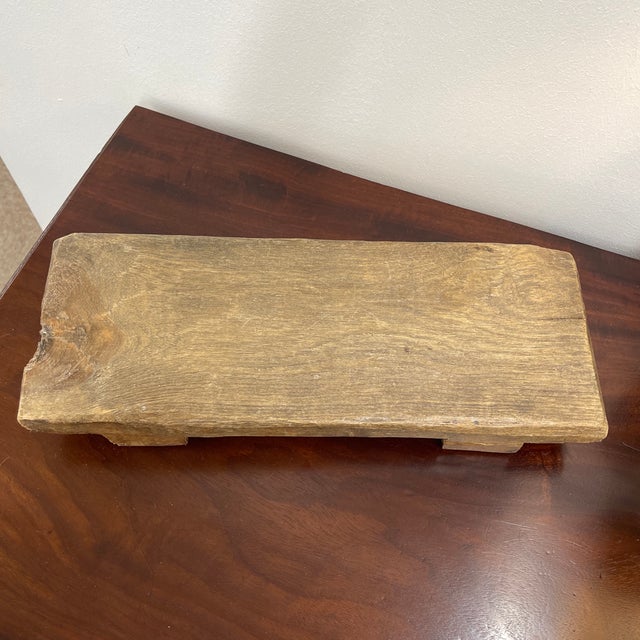 Great rustic European wood serving board. Great for wine and cheese, charcuterie, etc. or to use as a decorative riser