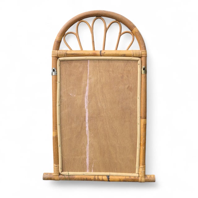 Vintage Bentwood Bamboo Arched Wall Mirror For Sale - Image 12 of 12