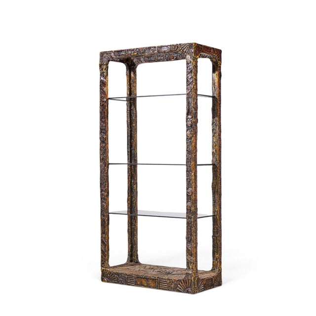 Bronze Adrian Pearsall for Craft Associates Mid Century 'Goop' Brutalist Étagère Shelf For Sale - Image 8 of 9