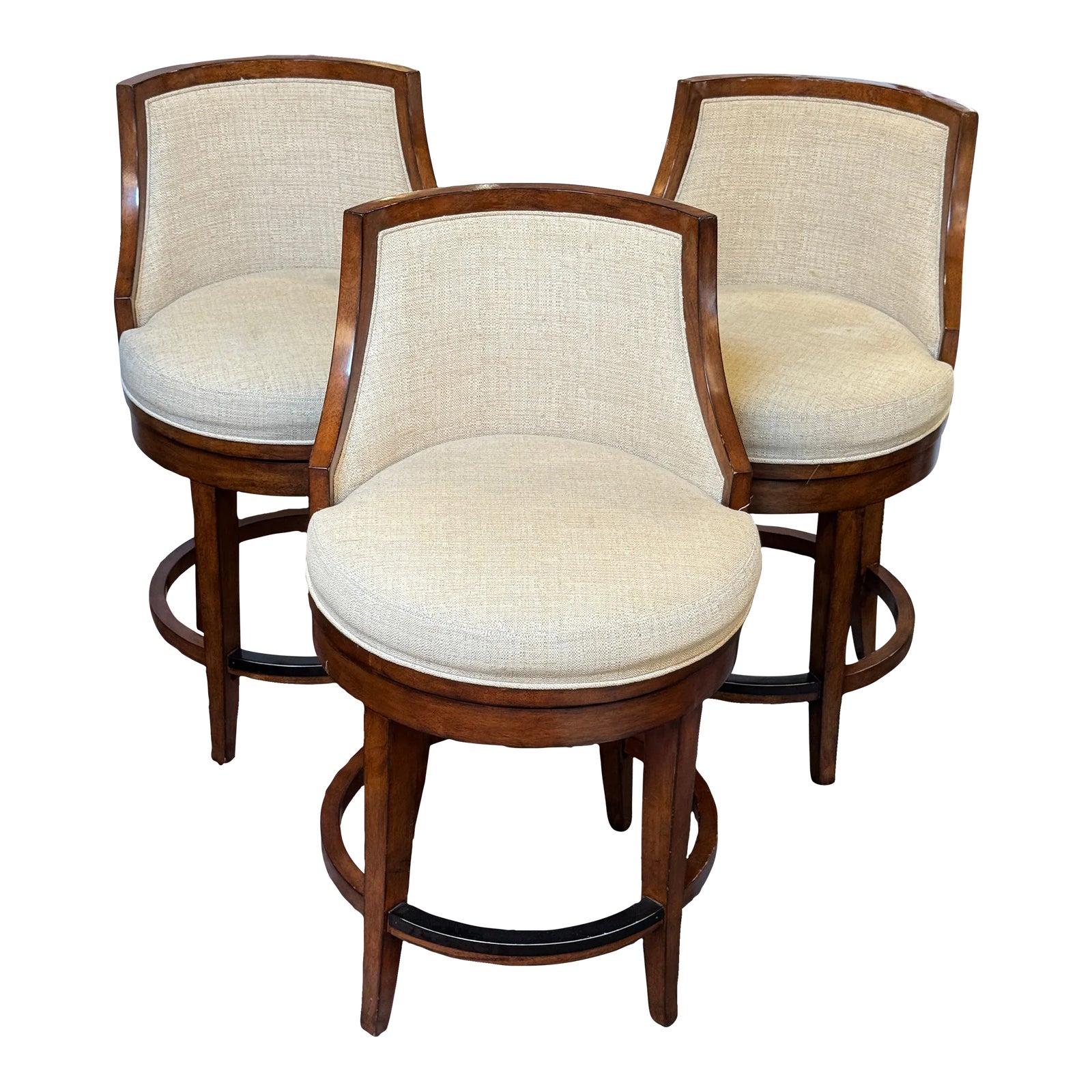 Tommy Bahama Cabana Swivel Counter Stools, Set of Three Chairish