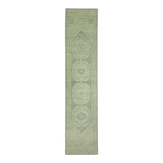 Turkish Oushak Rug 3' x 13'2" #19408 For Sale