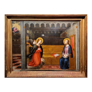 17th Century Italian Old Master -The Annunciation -Oil Painting For Sale
